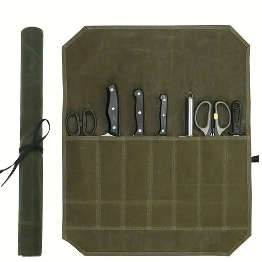 Waxed Canvas Coffee Tool Roll — view 1