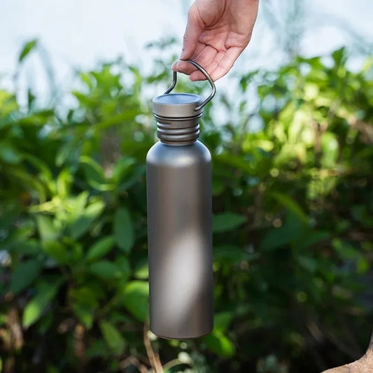 Titanium Water Bottle with Carry Loop