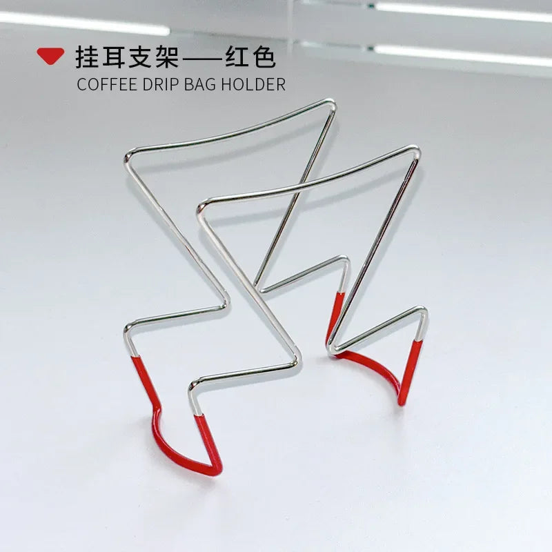 Stainless Steel Drip Bag Coffee Stand, Red