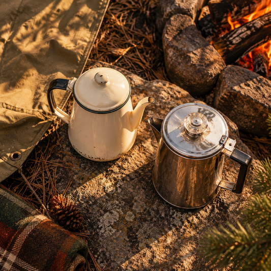Enamel Coffee Pot vs Stainless Camp Percolator: Which Brews Better Over a Fire?