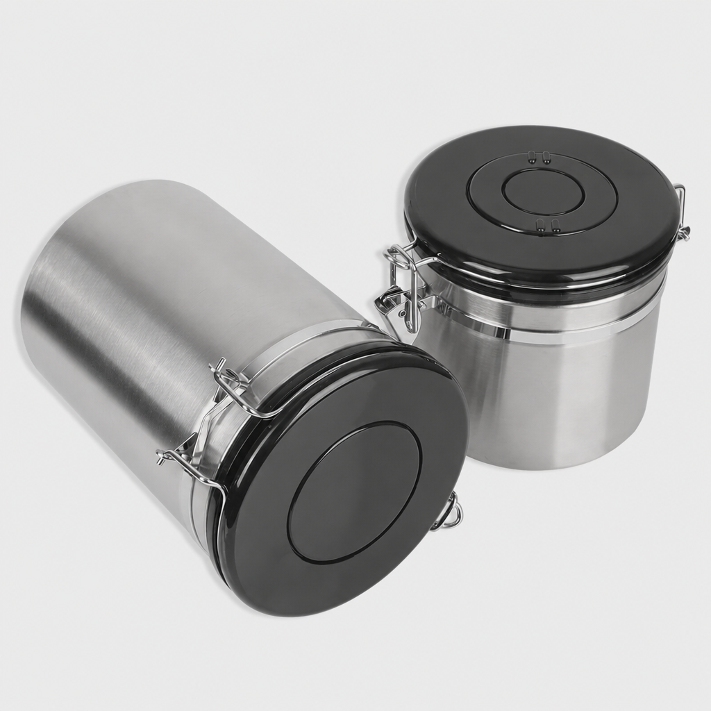 Stainless Steel Coffee Canister with CO2 Valve