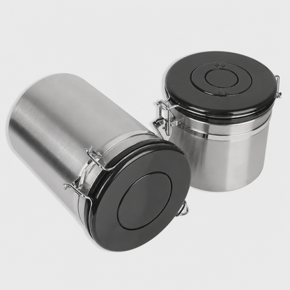 Stainless Steel Coffee Canister with CO2 Valve