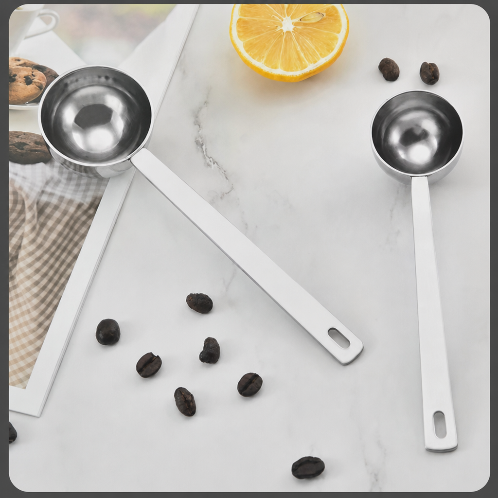Long-Handle Stainless Coffee Scoop, 15 ml