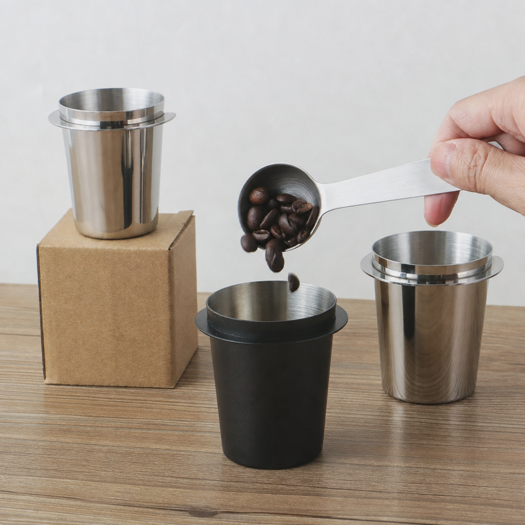 Stainless Steel Coffee Dosing Cup, 51/53/58 mm
