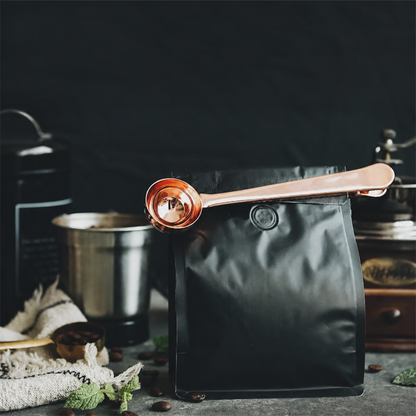 2-in-1 Stainless Coffee Scoop with Bag Clip