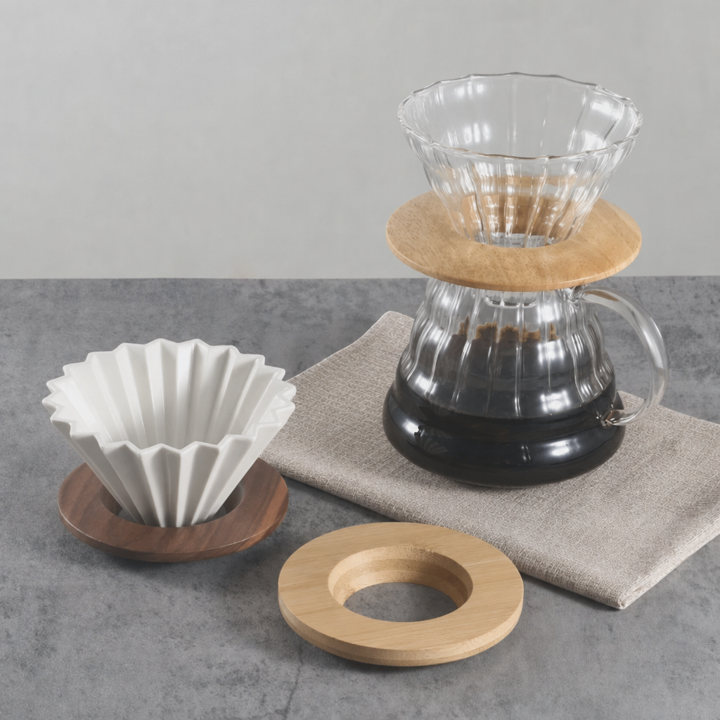 Wooden Pour-Over Dripper Stand Ring