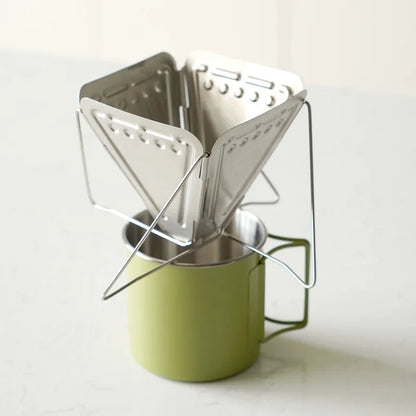 Foldable 304 Stainless Camping Coffee Drip Rack