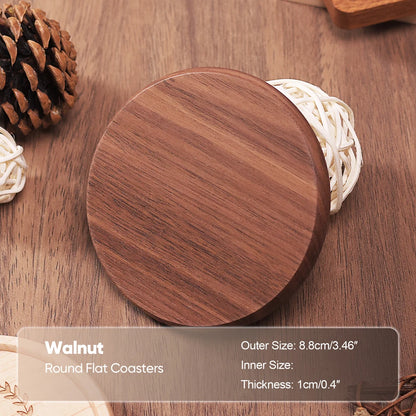 Solid Walnut Coffee Coaster, Round