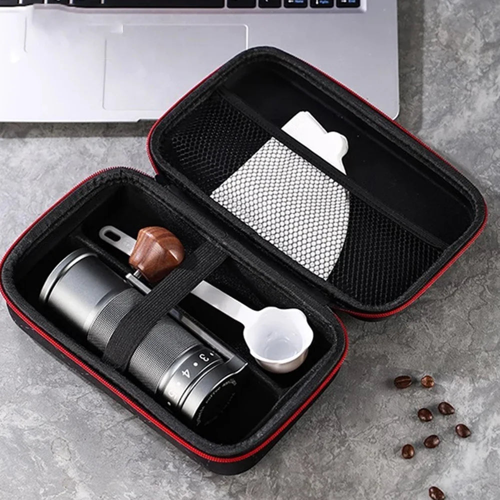 Tactical Coffee Grinder MOLLE Bag nylon exterior showing MOLLE webbing attachment system and reinforced stitching detail