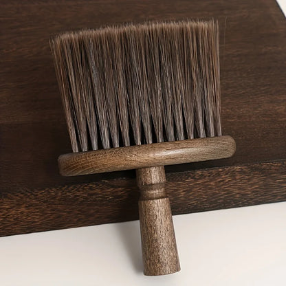 Walnut Wood Grinder Cleaning Brush displayed front-facing with natural wood handle and bristle head against neutral background