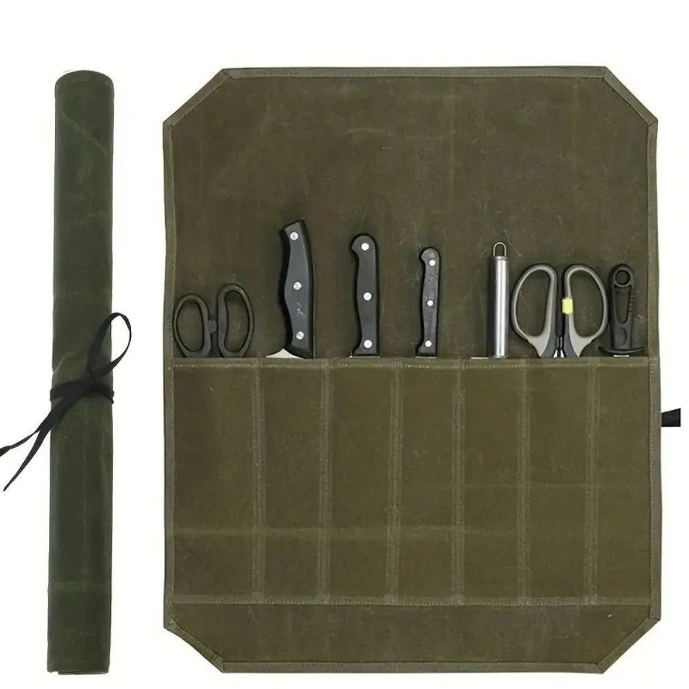 Waxed Canvas Coffee Tool Roll — view 1