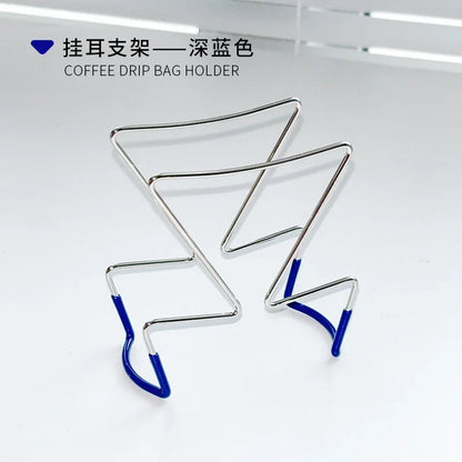 Stainless Steel Drip Bag Coffee Stand, Dark Blue