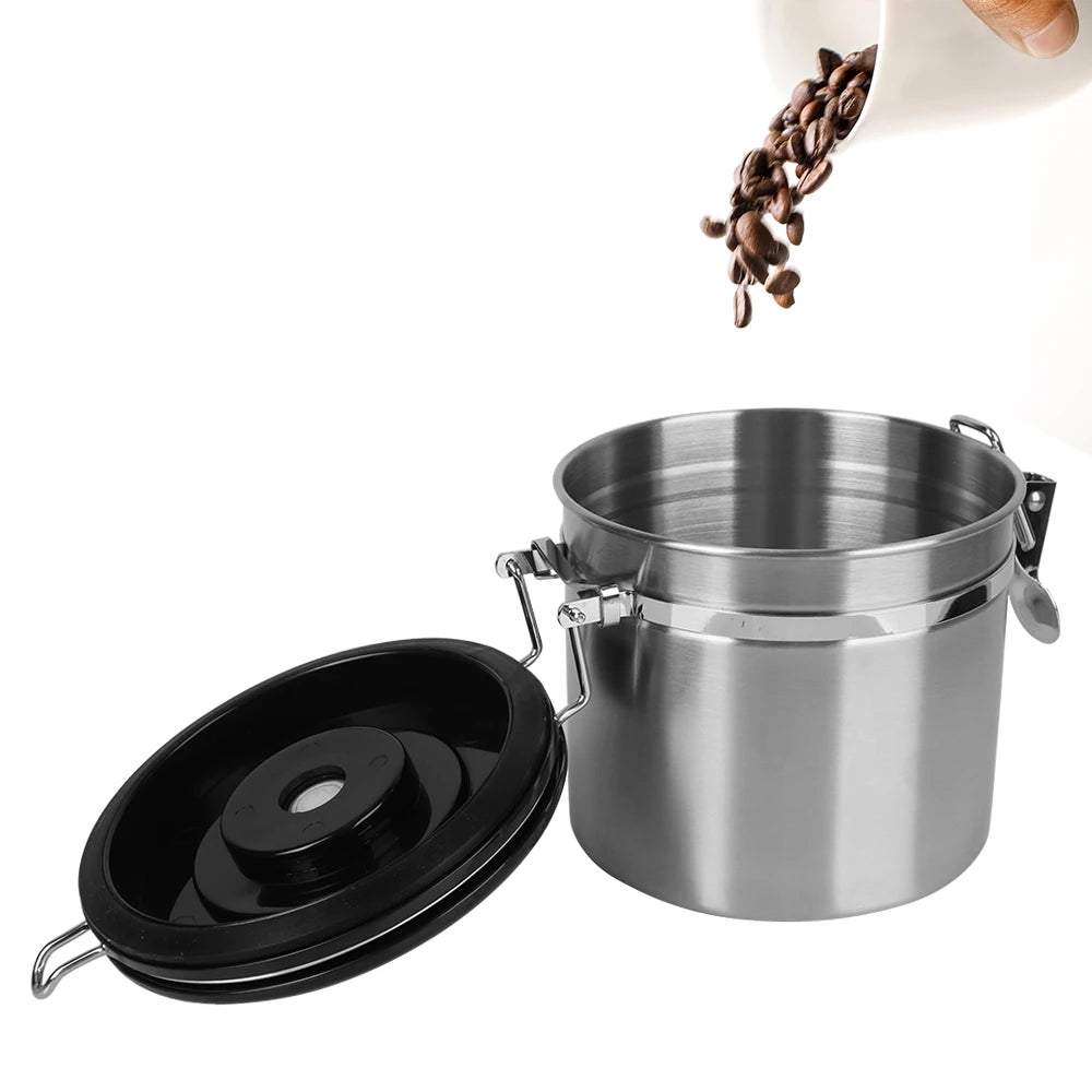 Stainless Steel Coffee Canister with CO2 Valve