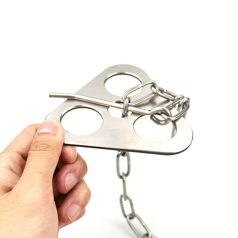 Stainless Steel Campfire Tripod Kit with Hanging Chain
