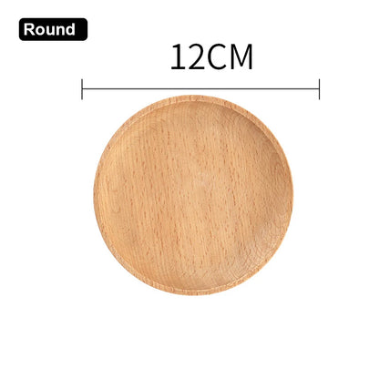 Walnut Wooden Serving Tray, 12 cm round