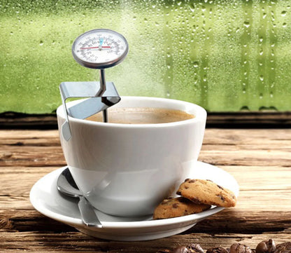 Stainless Steel Coffee & Milk Thermometer with Clip
