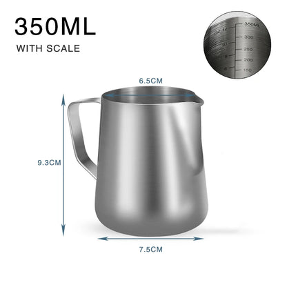 Stainless Steel Milk Frothing Pitcher, 350 ml, with scale