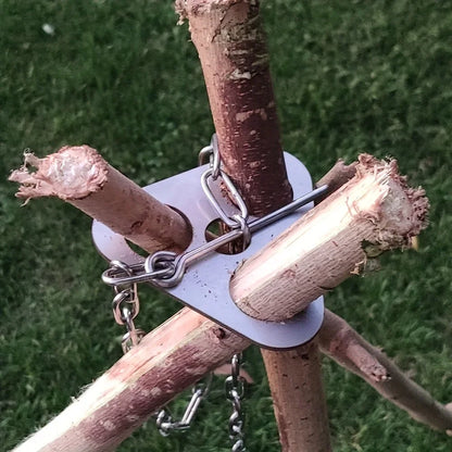 Stainless Steel Campfire Tripod Kit with Hanging Chain