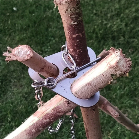 Stainless Steel Campfire Tripod Kit with Hanging Chain
