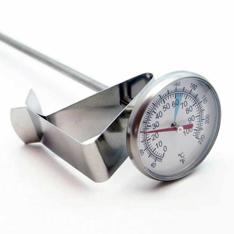 Stainless Steel Coffee & Milk Thermometer with Clip