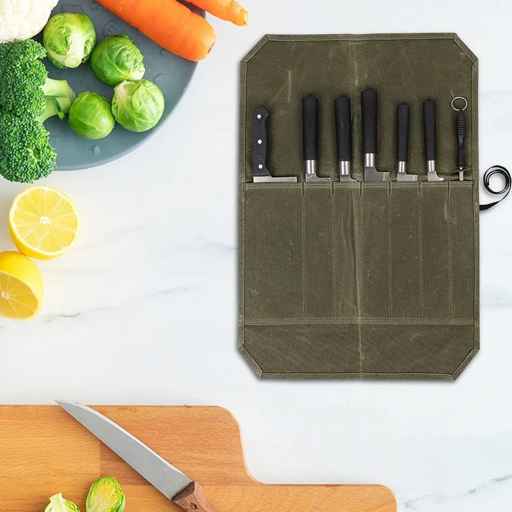 Waxed Canvas Coffee Tool Roll — view 2