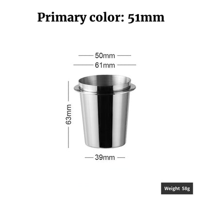 Stainless Steel Coffee Dosing Cup, 51/53/58 mm, Stainless, 51 mm