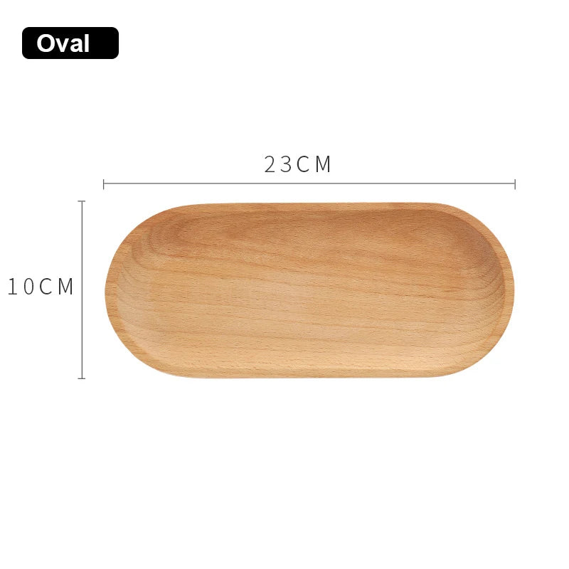 Walnut Wooden Serving Tray, 23 × 10 cm