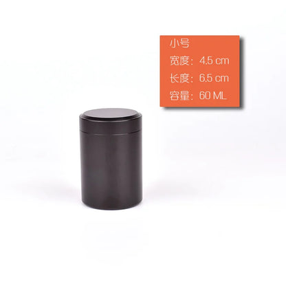 Stainless Steel Mini Airtight Tins, 60 ml, Black