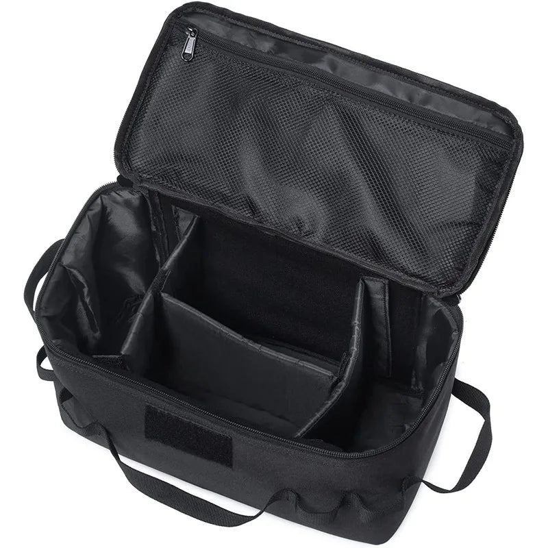 500D Nylon Waterproof Bean Pouch displayed open, showing interior compartment and durable fabric construction for outdoor storage