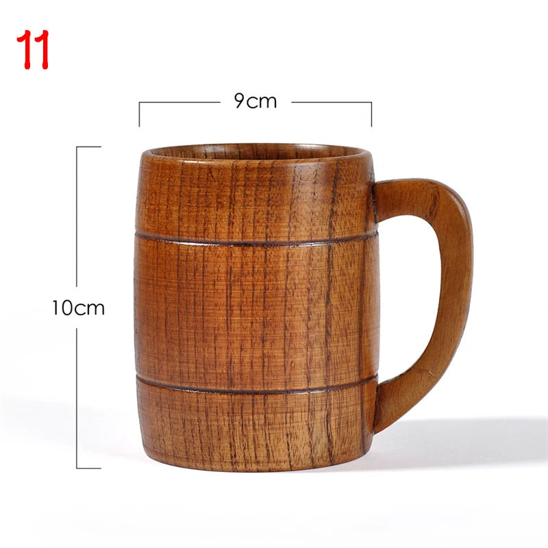 Handmade Wooden Coffee Mug, Barrel