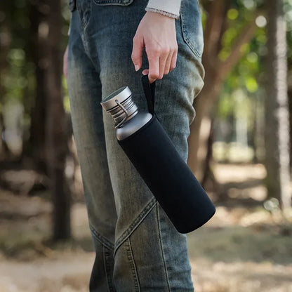 Titanium Water Bottle with Carry Loop